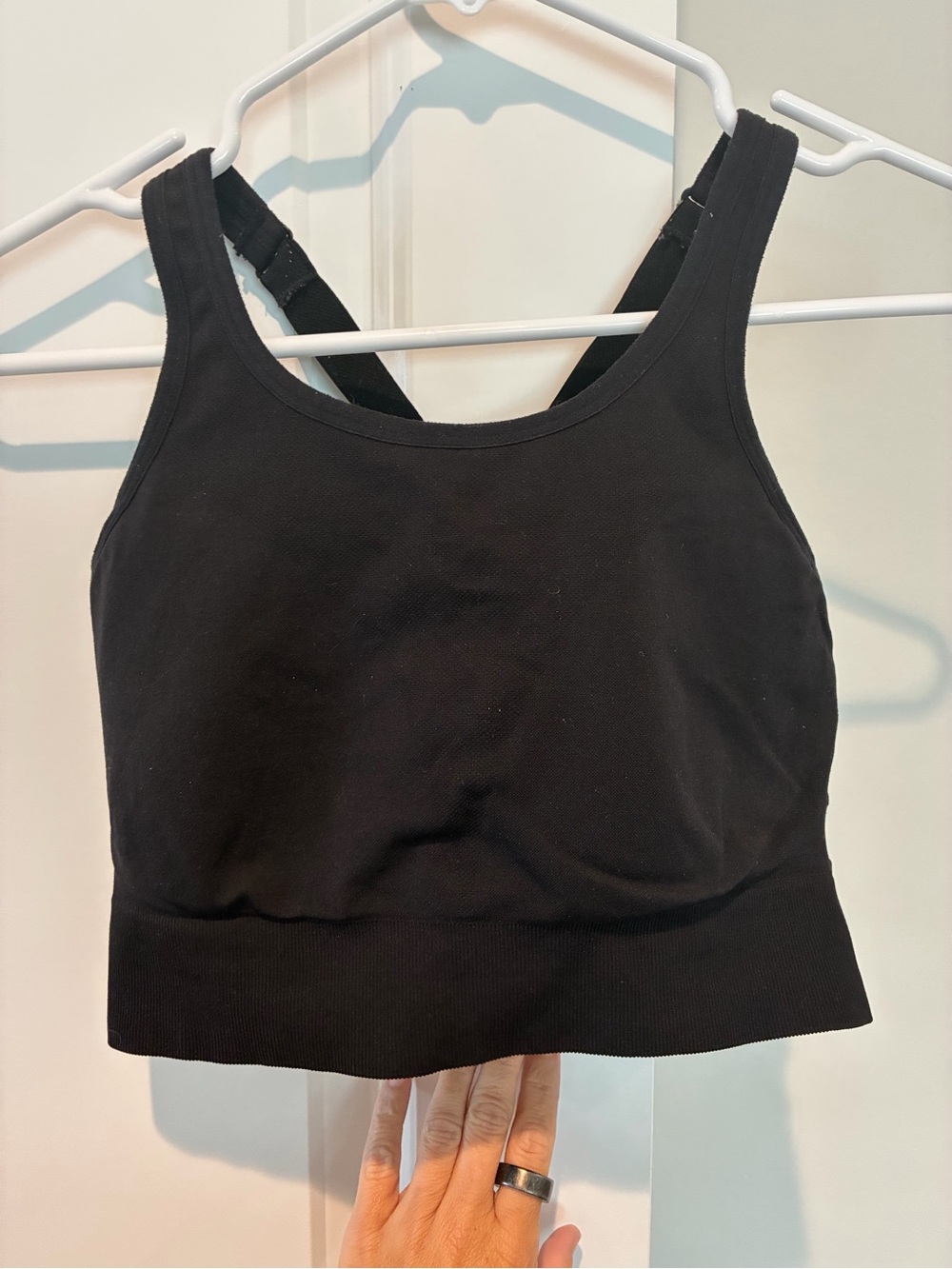 Zella Black Seamless Crop Sports Bra
